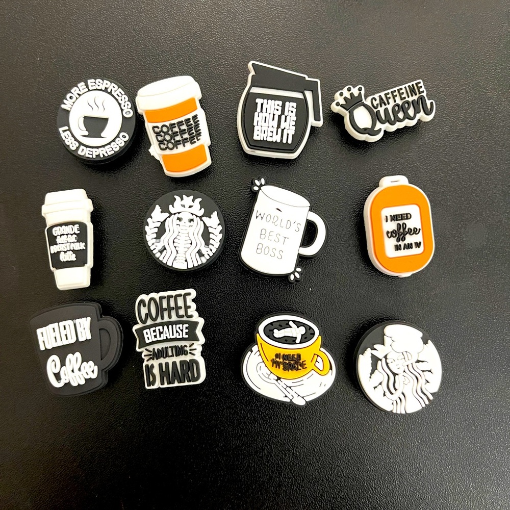 Croc charm set-Coffee Lover
